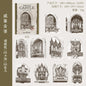 10pcs/lot Memo Pads Material Paper Medieval Castle Journal Scrapbooking paper Card Background Decoration Paper