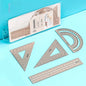 Children Study Aluminium Ruler Set Metal/Plastic/Soft Geometry Maths Drawing Compass Stationery Rulers Mathematical for School