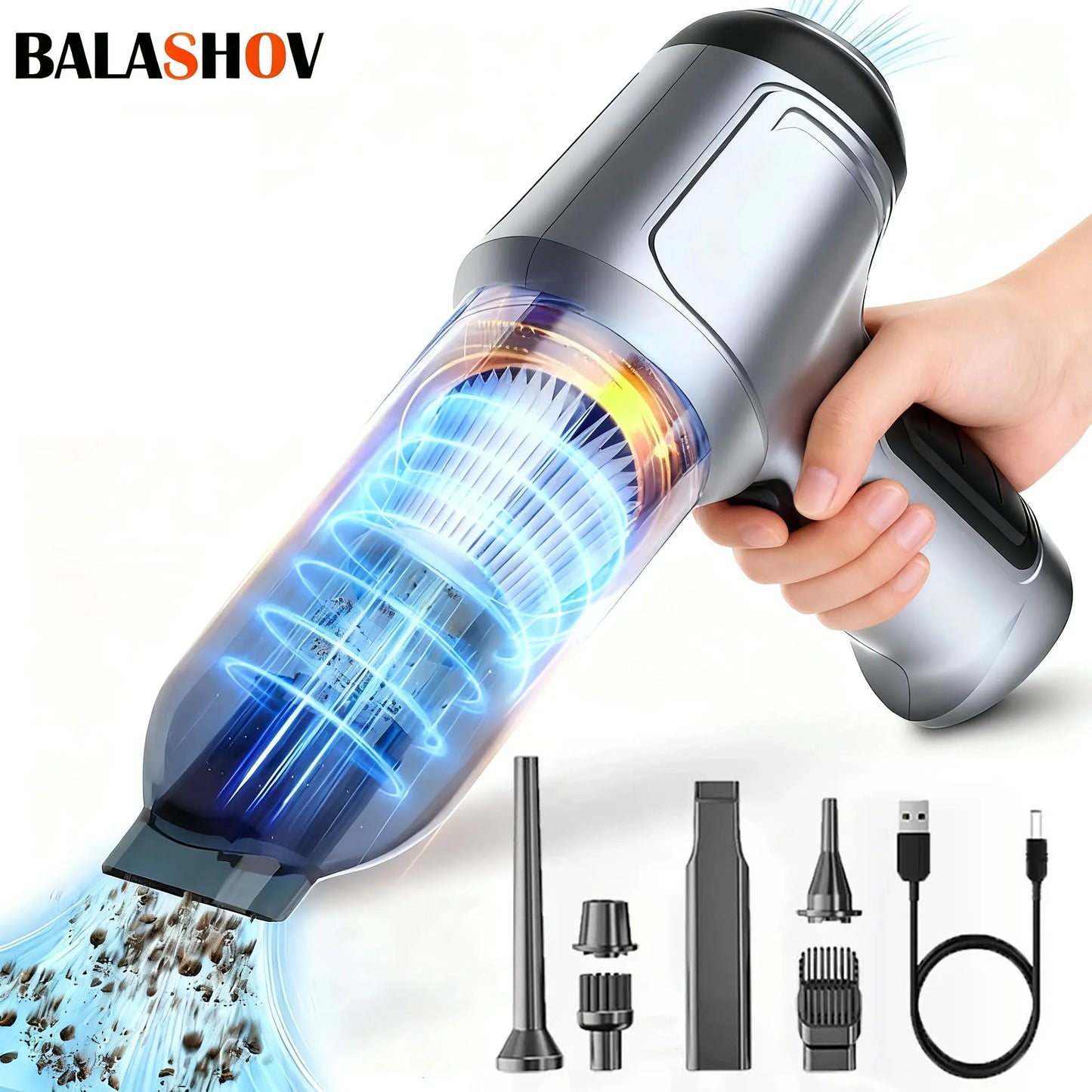 95000Pa Brushless Vacuum Cleaner Strong Suction Handheld Car Vacuum Cleaner Portable Robot Cleaner For Car Home Desktop Keyboard