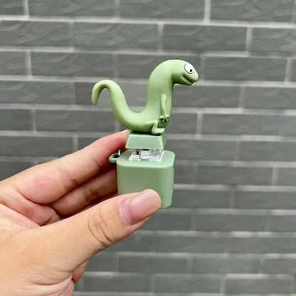 Luminous Sound Lizard Snake Rechargeable Decompression Button Emits Luminous Snake Keychain Press Decompression Sound Pendant