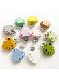 10pcs Silicone Cartoon Pacifier Clips Food Grade Silicone DIY Baby Teether Toy Necklace Pacifier Chain Dummy Clips
