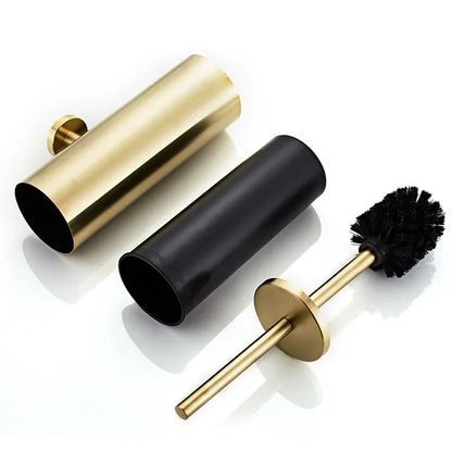 304 Stainless Steel Wall Mounted Bathroom Scrubber, Odor Proof Hanging Toilet Bowl Cleaning Brush with Holder