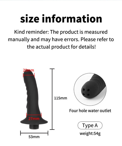 Soft Silicone Enema Kit  Multi Size Vaginal Anal Douche Heads  Professional Intimate Cleaning for Constipation Relief  Adult Toy