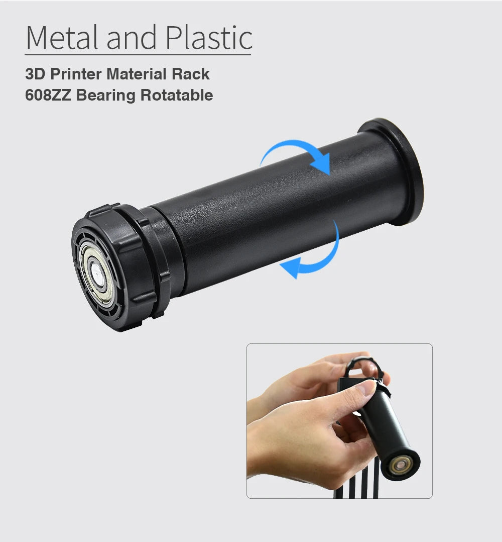 K1 K1C 3D Printer Filament Holder 608ZZ Bearing Reel Holder Ender 3 CR10 Series Ender 3 V3 SE KE Extruder Consumable Rack Roller