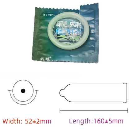 100PCS Large Oil Condoms for Men Sleeve for Penis Strawberry Sex Toys for Couple
