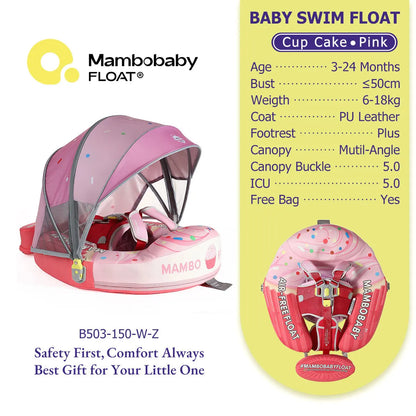 Mambobaby Baby Pool Float Vip 5 Dropshipping Blackproof Pool Mat For Infant Non-Inflatable Natation Buoy With Parasol Beach Toys