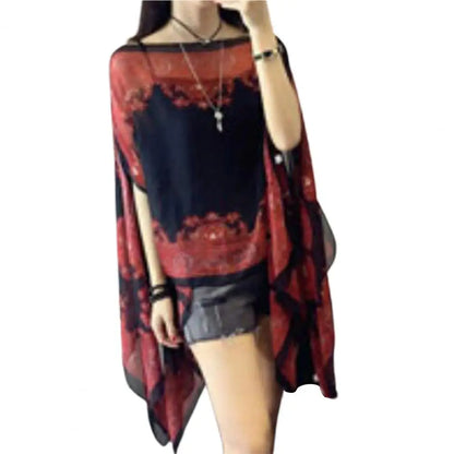 Women Shawl Cashew Print Beads Ladies Loose-fitting Sexy Cover Up for Vacation Woman Scarf Ladies Shawl
