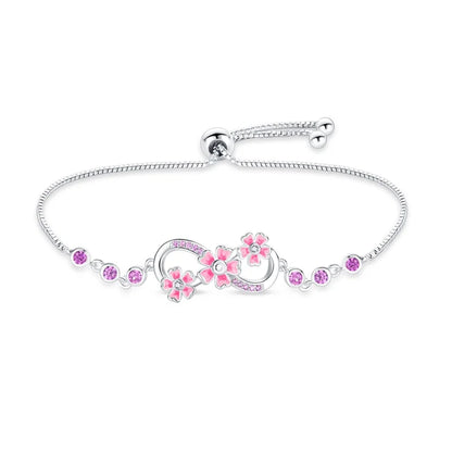 Bracelet Original 925 Silver Lucky Symbol Zircon Bracelet Luxury Jewelry For Woman Romantic Valentine's Day Jewelry Gifts
