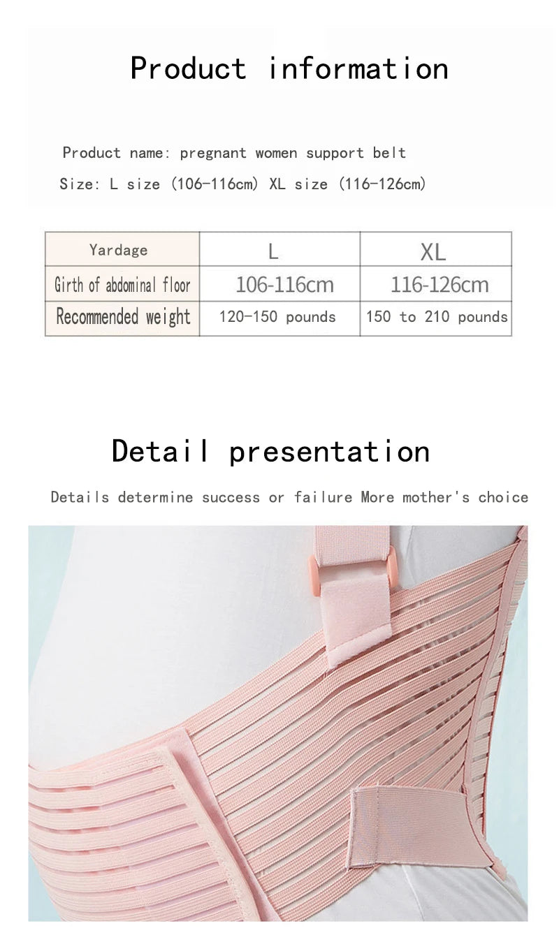 Belly Support Belt for Pregnant Women, Professional Pregnancy Belt for Mid to Late Pregnancy
