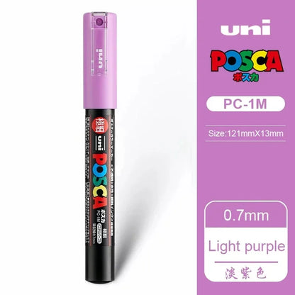 1pcs Japan UNI POSCA Markers PC-1M/3M/5M Acrylic Graffiti Pen Waterproof DIY Stackable Color Art Painting School Supplies