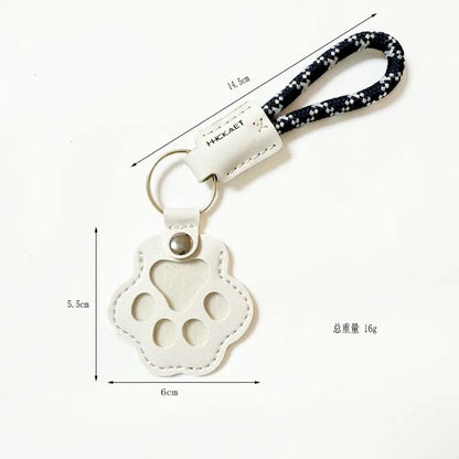 S9 Dual Pack Pet Hair Storage Keychains, Cute Paw Shape Leather Keyring, Furry Friend Memory Fur Keepsake for Pet Owners