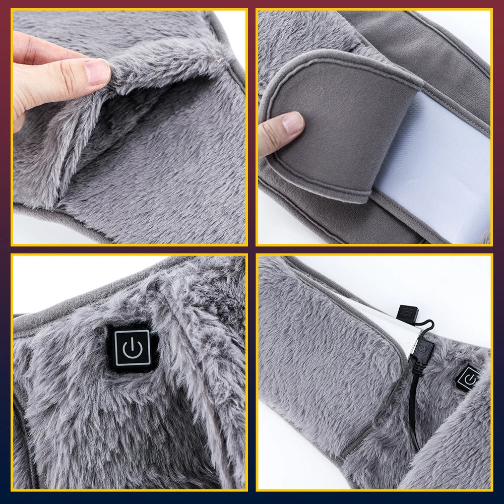 Electric Heating Waist Belt 3 Gear Temperature Abdominal Massager Menstrual Heating Pad Hand Belly Warmer Belt Fits All Body