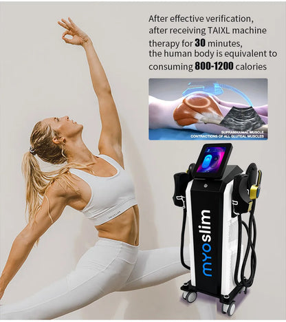EMS Body Sculpt Machine RF Sculpting Weight Loss Burning Fat Slimming Muscle Equipment Stimulation 6500W HI-EMT MYOslim
