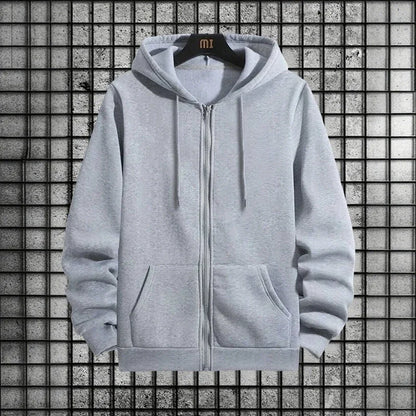 2026 New Arrival Men's Zipper Hoodie Sweatpants 2 Piece Set High Quality Hooded Long Sleeve Sweatshirt Autumn Winter Tracksuit