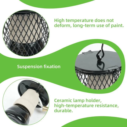 Reptile Lampshade and Holder, Basking Light, Amphibians Pets Health Products, Perfect for Terrariums
