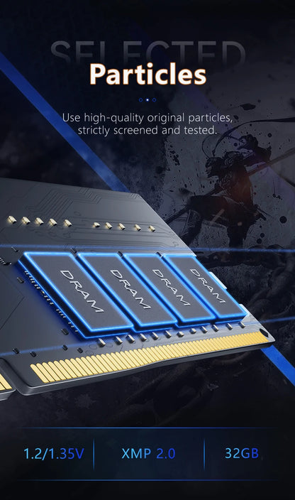 ‌GUDGA DDR4 Ram 3200MHz/3600MHz/2666MHz 8GB/16GB/32GB 288-Pin DIMM Desktop Memory with Aluminum Heatsink