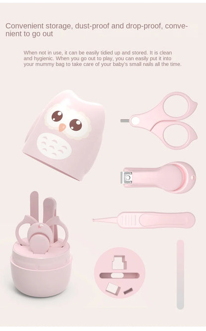 Newborn Baby Nail Scissors Baby Nail Care Tools Kids Safety Portable Nail Scissors Trimmer Tweezers with Box Kids  Nail Art  Set