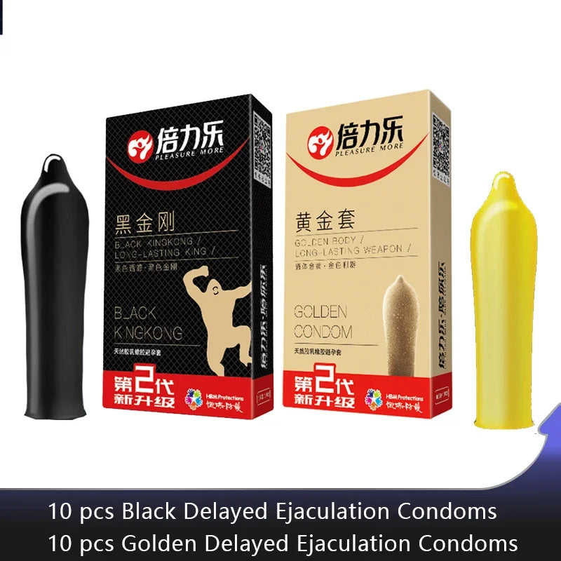 Golden Color Delayed Ejaculation Condoms For Men Reduce Sensitivity Long Lasting Latex Condom Penis Sleeve Dick Cook Sex Shops