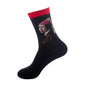 1 Pair Van Gogh Starry Night Cotton Socks Women Men Mona Lisa Oil Painting Retro-classical Series Skateboard Casual Couple Socks