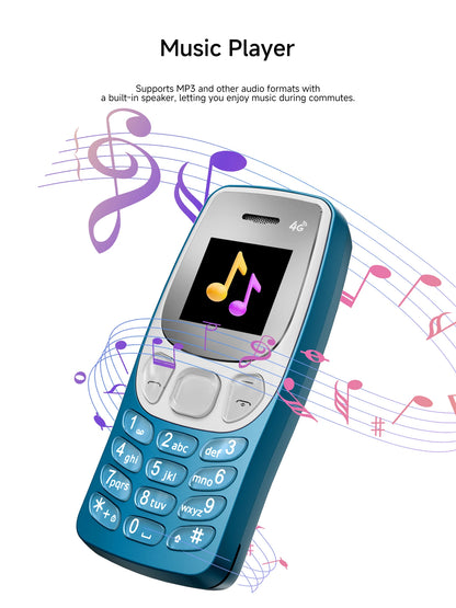 SERVO BM80 LTE Super Small Mobile Phone 4G Network Auto Call Record Speed Dial Blacklist Dual SIM Standby Mini Feature Cellphone