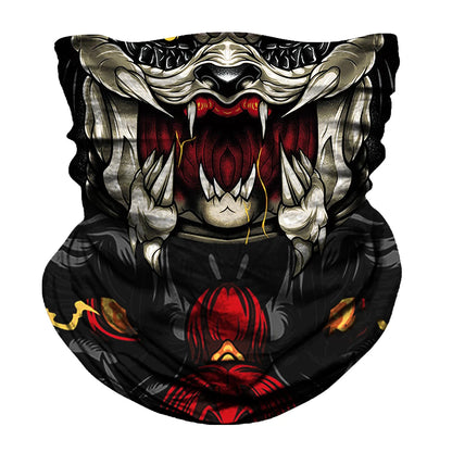 Seamless Snood Bandana Multifunctional Headwear Outdoor Sports Sun Protection Cycling Scarf Fishing Halloween Unisex Neck Mask
