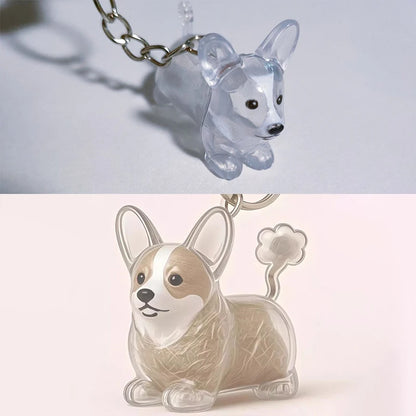 New Clear Puppy Hair Memorial Keepsake Capsule Pet's Dog Fur Container DIY Pendant Keychain Decor Pet Lovers Home Display Gifts