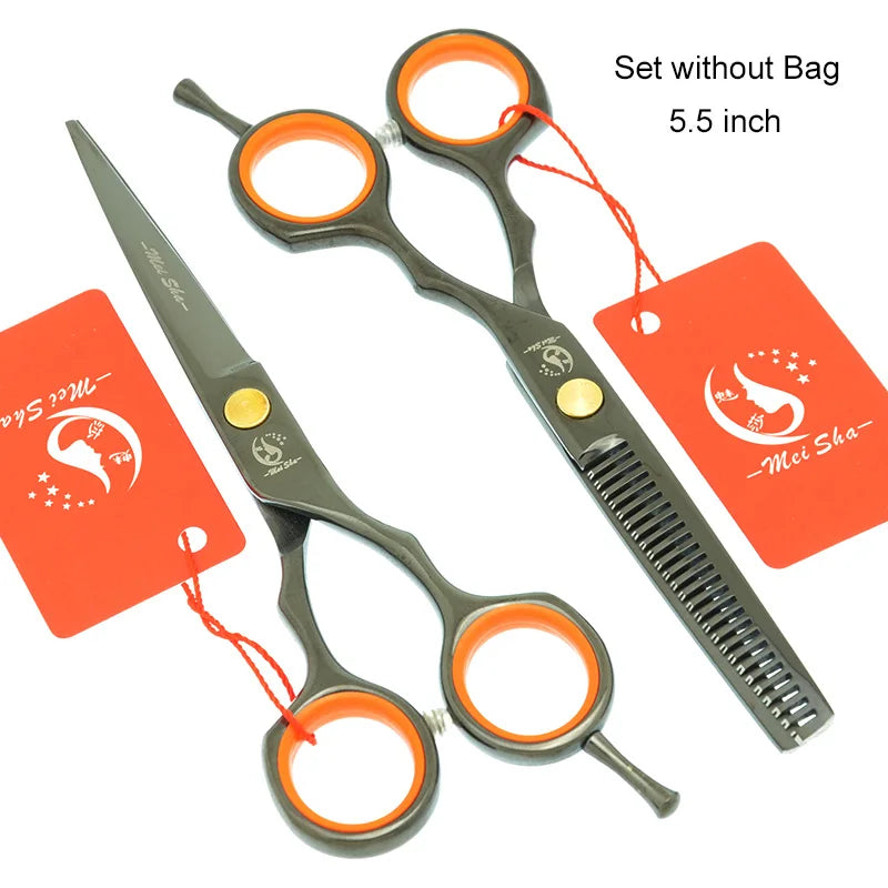 Meisha 5.5 inch Professional Hair Cutting Thinning Styling Tool Japan 440c Hairdressing Scissors Set Hair Salon Shears A0027A