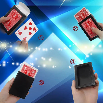 Poker Card Magic Disappearing Vanishing Deck Cards Magic Toy Vanishing Card Case Close Up Magic Trick Box Gift For Kids Adult