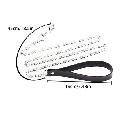 Sexy Leather Heart Necklace Collar Set with Leash for Women BDSM Cosplay Bondage Accessories Couple Role Play Game Props