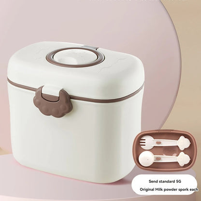 Baby Formula Dispenser Container Portable Milk Powder Storage Box with Carry Handle & Spoon for Outdoor Travel Activity