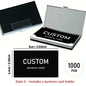200/500/1000pcs Customizable Cards, Personalized Business Cards with Acrylic Storage Box, Matte Film Thank You Invitations