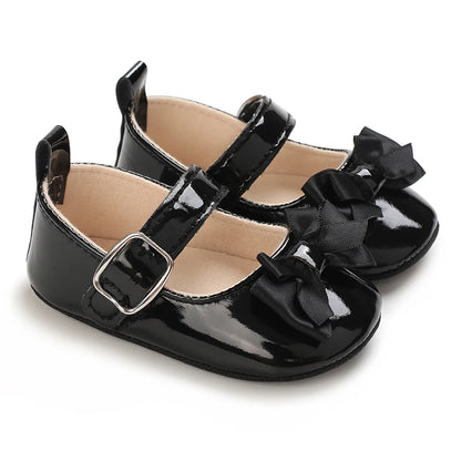 2025Black Fashion Newborn Party Princess Shoes  Boys And Girls' First Step Walking Shoes Rubber Soled Anti Slip Baby Shoes 0-18M