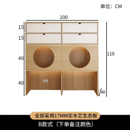 Balcony Pet Cabinet Cat Nest Cabinet Household Indoor Cat House Luxury Pet Villa Locker Side Cabinet Dog House