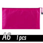 A4/A6 Pencil Bag Zipper Pouch Document Puzzle Bag Waterproof Zip File Folders Pencil Case Storage Bags School Office Supplies