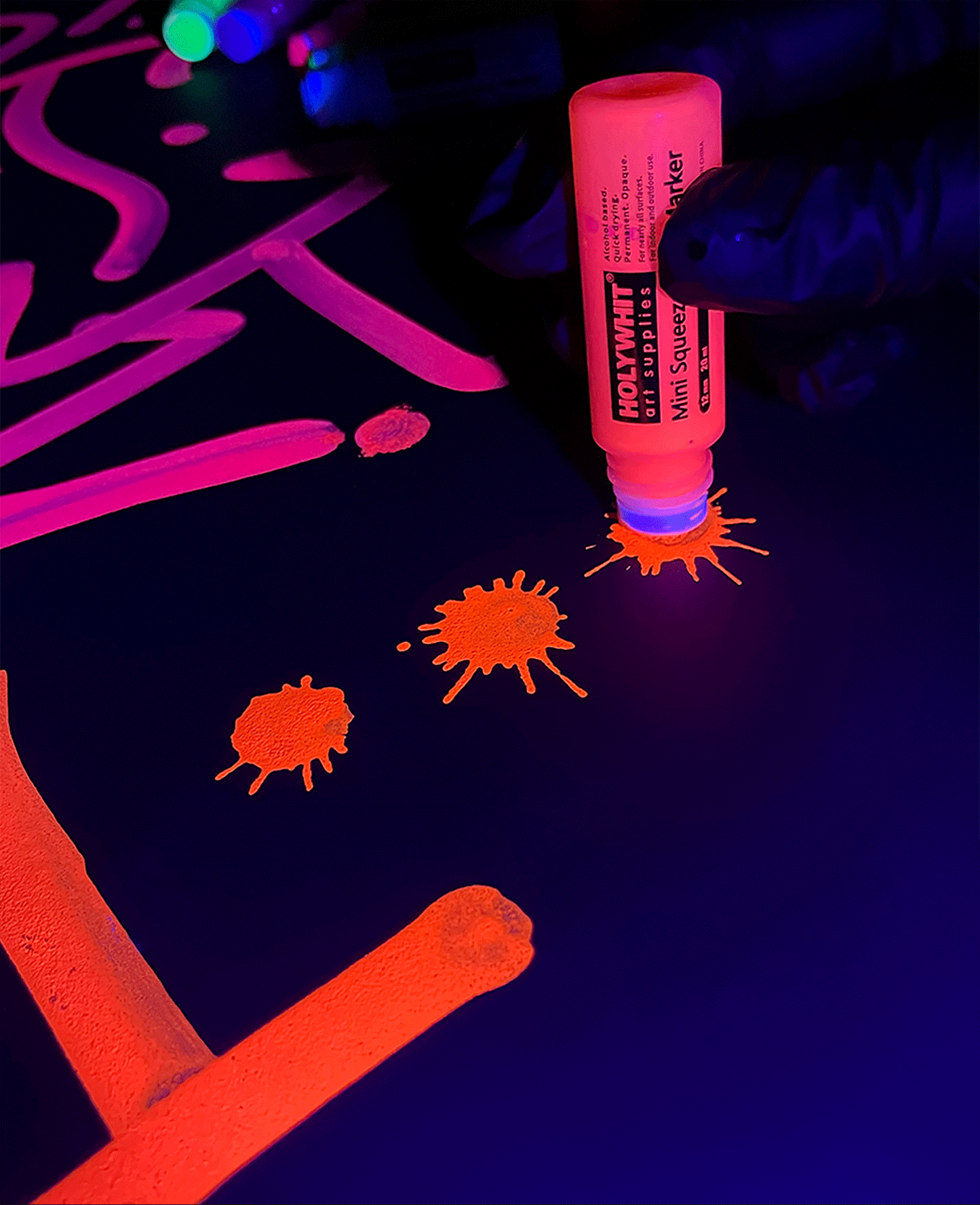 20ml Mini Graffiti Flow Pen Paint Signature Pen Round Tip Waterproof Marker With Ink Art Supplies Fluorescent Painting Writing