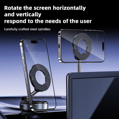 K007 Magnetic Phone Holder 360° Three-Axis Folding Car Mount Strong Magnet Dashboard Desk Stand for iPhone 16 15 Xiaomi Samsung