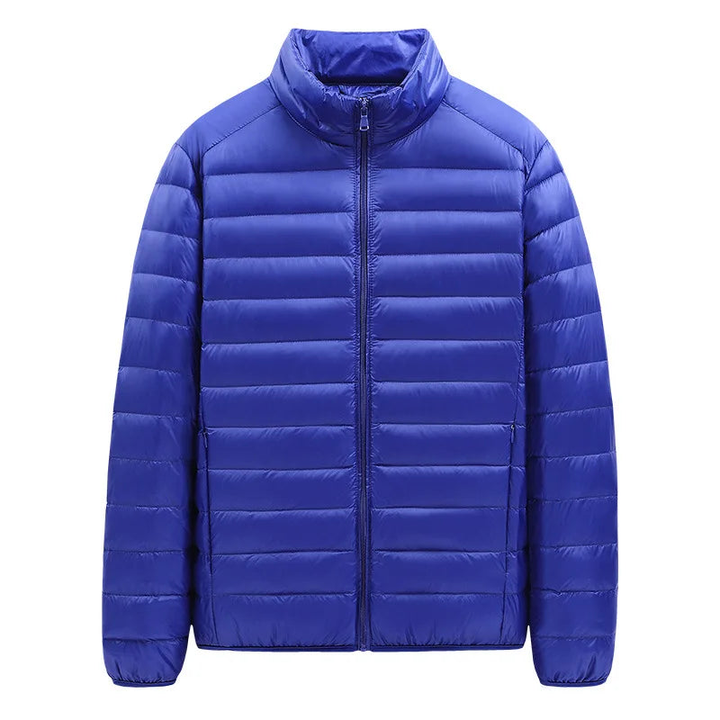Men's Stand-Collar Hooded Lightweight Down Jacket for Winter - 90% Duck Down, Sporty, Warm & Versatile (Couple Style Available)