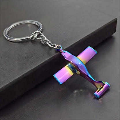 Air Plane Model Fighter Keychains Metal Cool Airplane Keyring Pendant Car Motorcycle Bag Key Chain Ring for Men Creative Gift