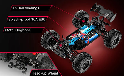 4WD 1:16 80KM/H Super Brushless 50KM/H Brushed RC Car 4x4 Off Road Remote Control High Speed Drift Racing Truck Buggy Toy Gift