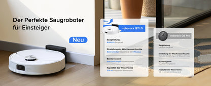 Roborock Q7 L5 robot vacuum cleaner (Q5 Pro upgraded version) has 8000Pa super suction, double anti-entanglement, precise LiDAR navigation, and intelligent restricted area.