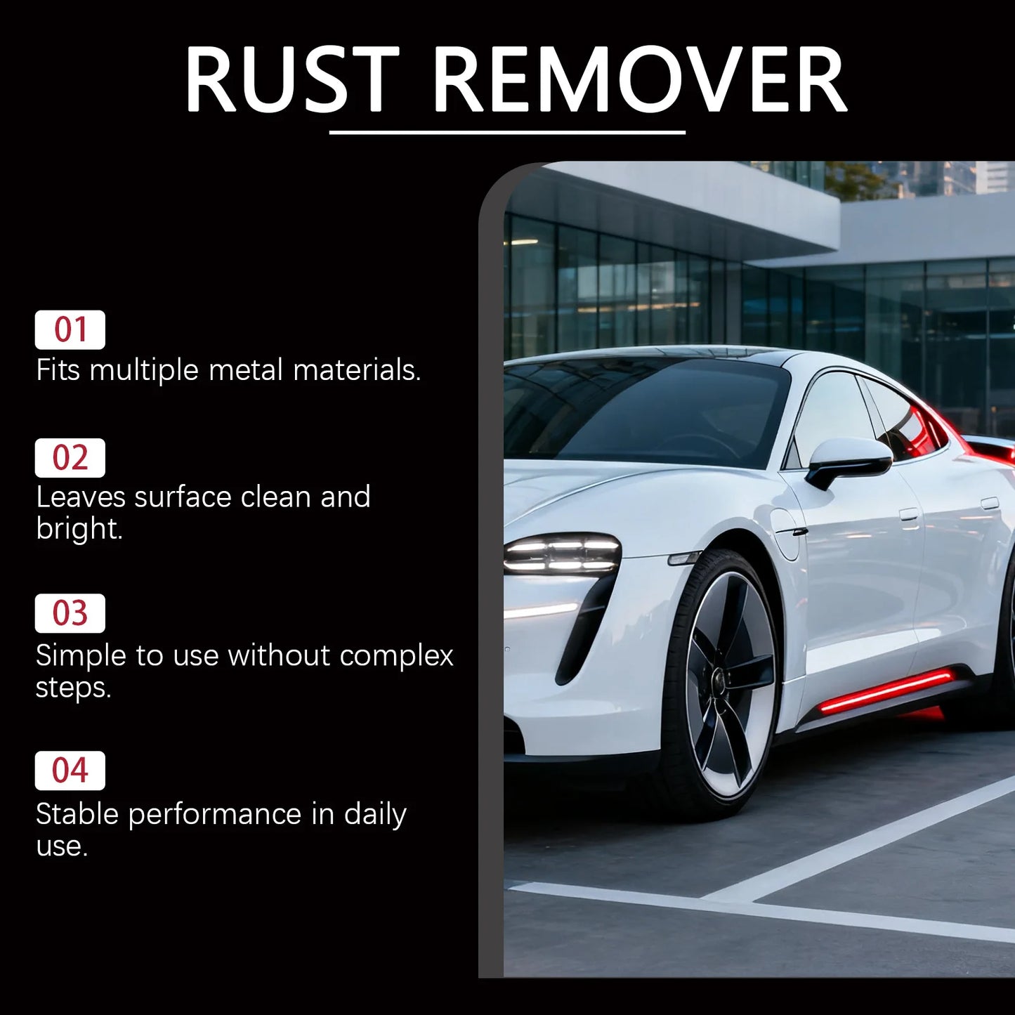 Multi Purpose Rust Converter Spray Lubricant and Degreaser for Rims Chains Metal Surfaces Cleaner Vehicle Supplies
