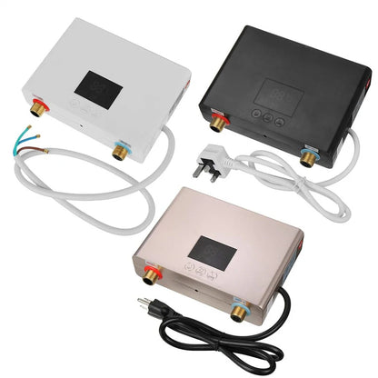 110V 220V Instant Water Heater Kitchen Bathroom Wall Mounted Electric Water Heater Hot Water Shower with LCD Temperature Display