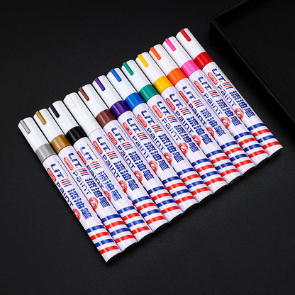 Waterproof Car Scratch Repair Pen Auto Wheel Tire Oily Painting Mark Pen Touch Up Paint Fill Remover Vehicle Tyre Paint Marker