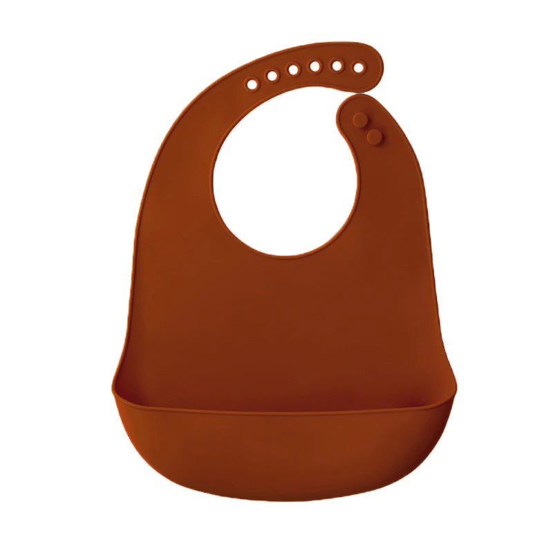 1PC Portable Baby Silicone Bib Ultra-thin Silicone Drool Bag Waterproof And Easy To Clean A Bib For Feeding Children And Infants
