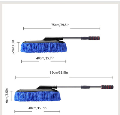 SEAMETAL Car Washing Mop Scalable Handle Dust Remover Wax Brush Microfiber Car Cleaning Kit Soft Hair Duster Brushes Wash Tool