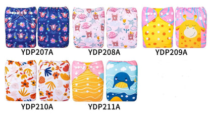U Pick ALVABABY Digital Position Cloth Diapers Baby Reusable Modern Cloth Nappy for Baby with 1pc Microfiber Insert