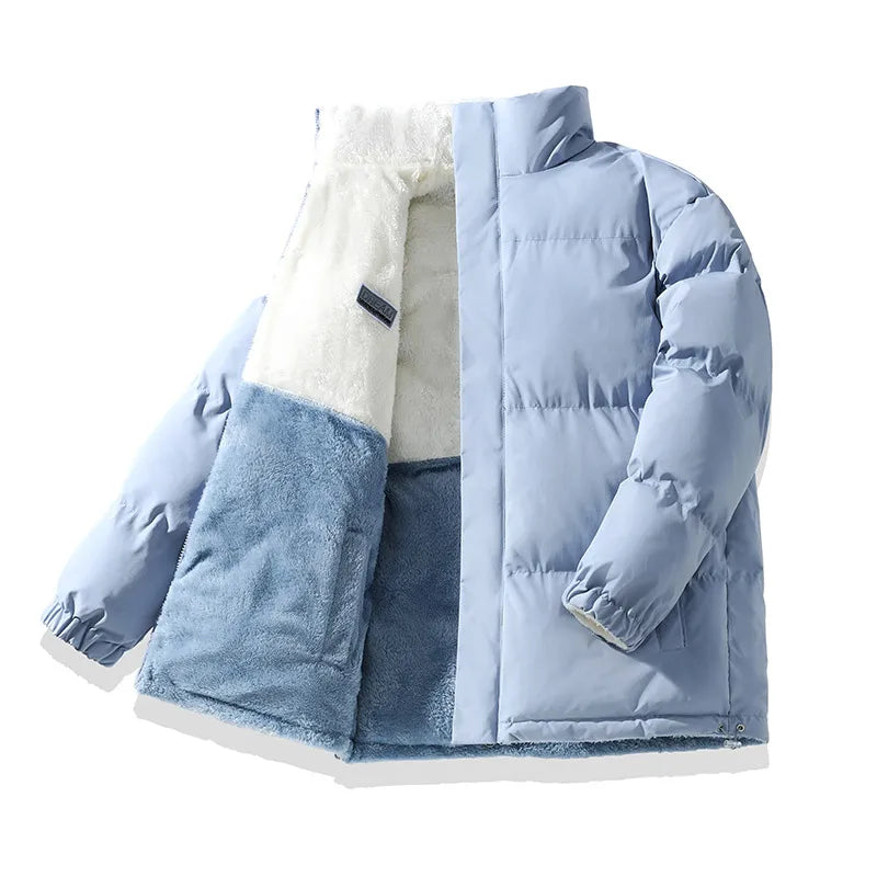 New Couple's Fashionable Versatile Windproof Neutral Cotton Jacket Outdoor Thick Warm Comfortable Breathable Double-sided Jacket