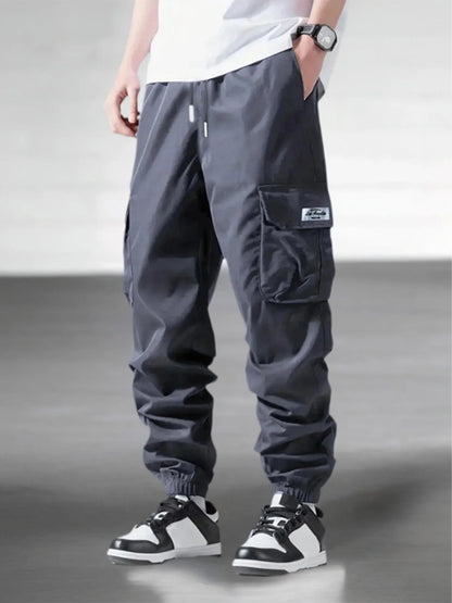 Men's Spring Autumn Street Work Pants Multi Pocket Casual Training Pants Jogging and Hiking Casual Trousers Men's Cargo Pants