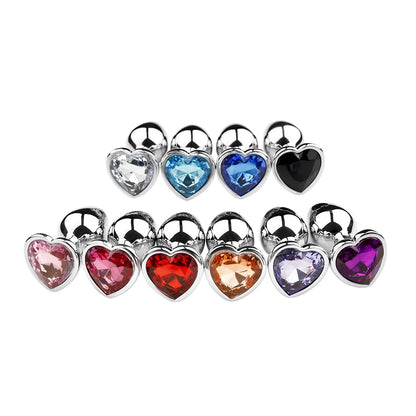 3PCS S/M/L Metal Anal Plug Butt Plug Sex Toy Butt Toy for Women Men Couples Adult Game Masturbator Anal Diamond Sex Shop 18+