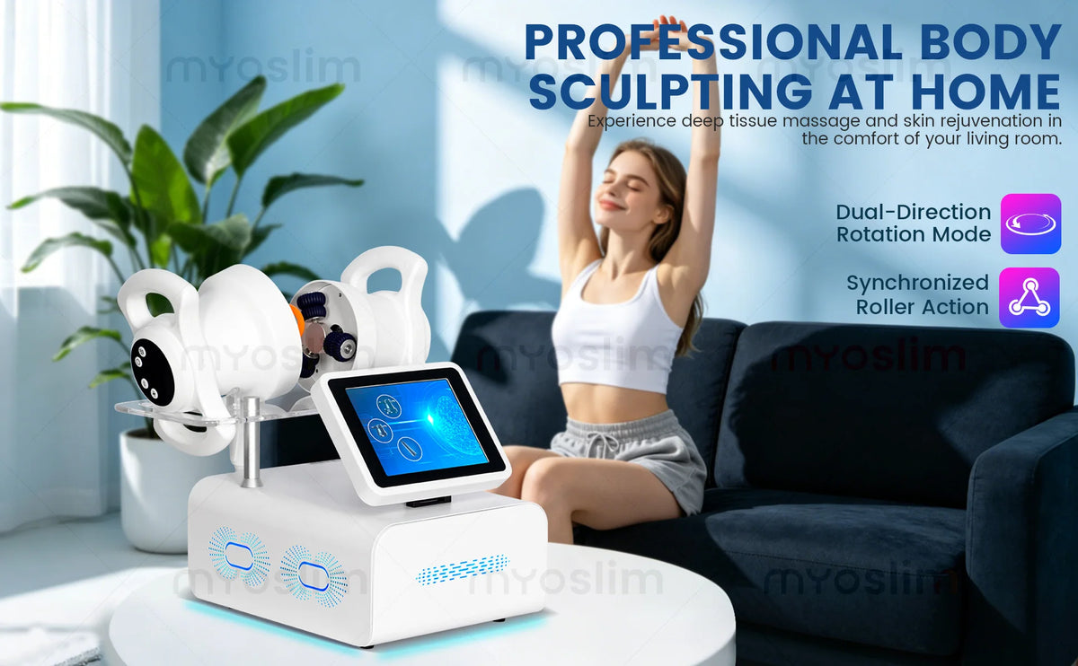 360° Rotation Body Contouring Roller Massager Red Light Skin Care Deep Tissue Massage Anti Cellulite Body Shaping Device